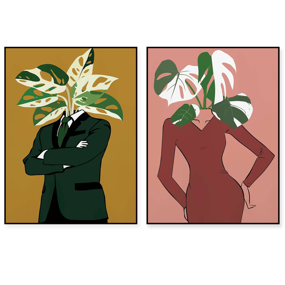 Monstera Adansonii - Monstera Albo in a burgundy dress