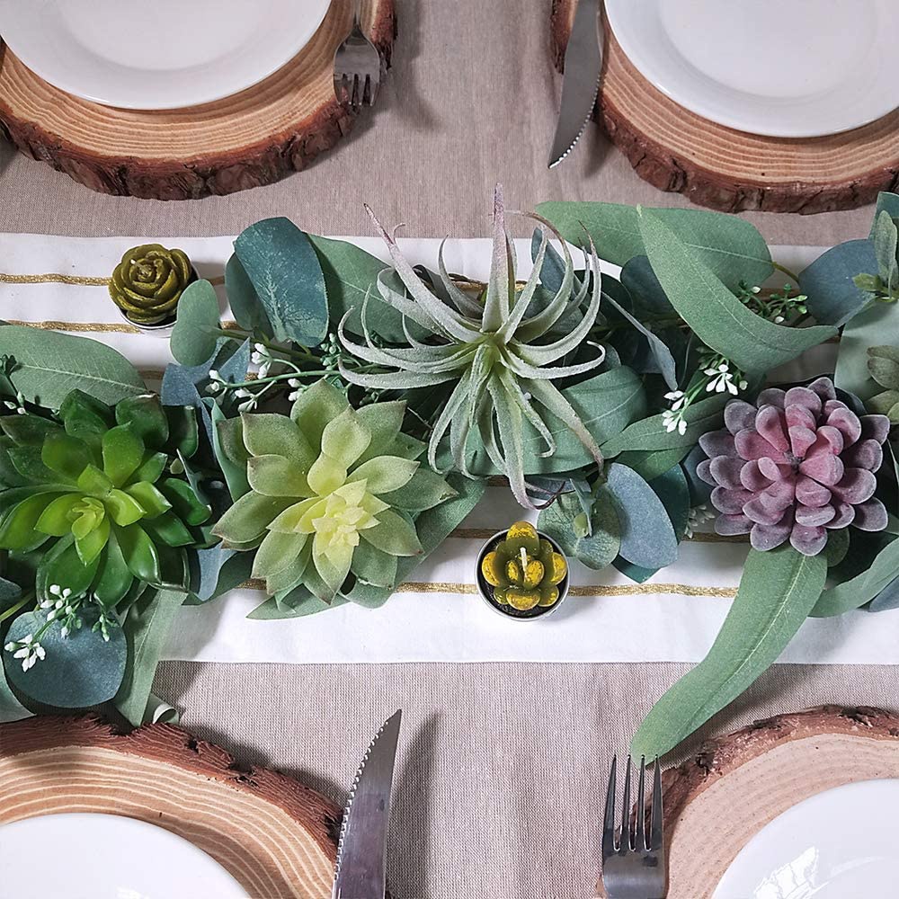 15 Pack Assorted Artificial Su - đánh giá và giá Echeveria Succulent