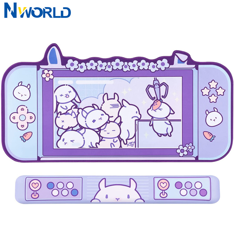 Large Kawaii Gaming Mouse Pad  - đánh giá và giá Tradescantia Purple