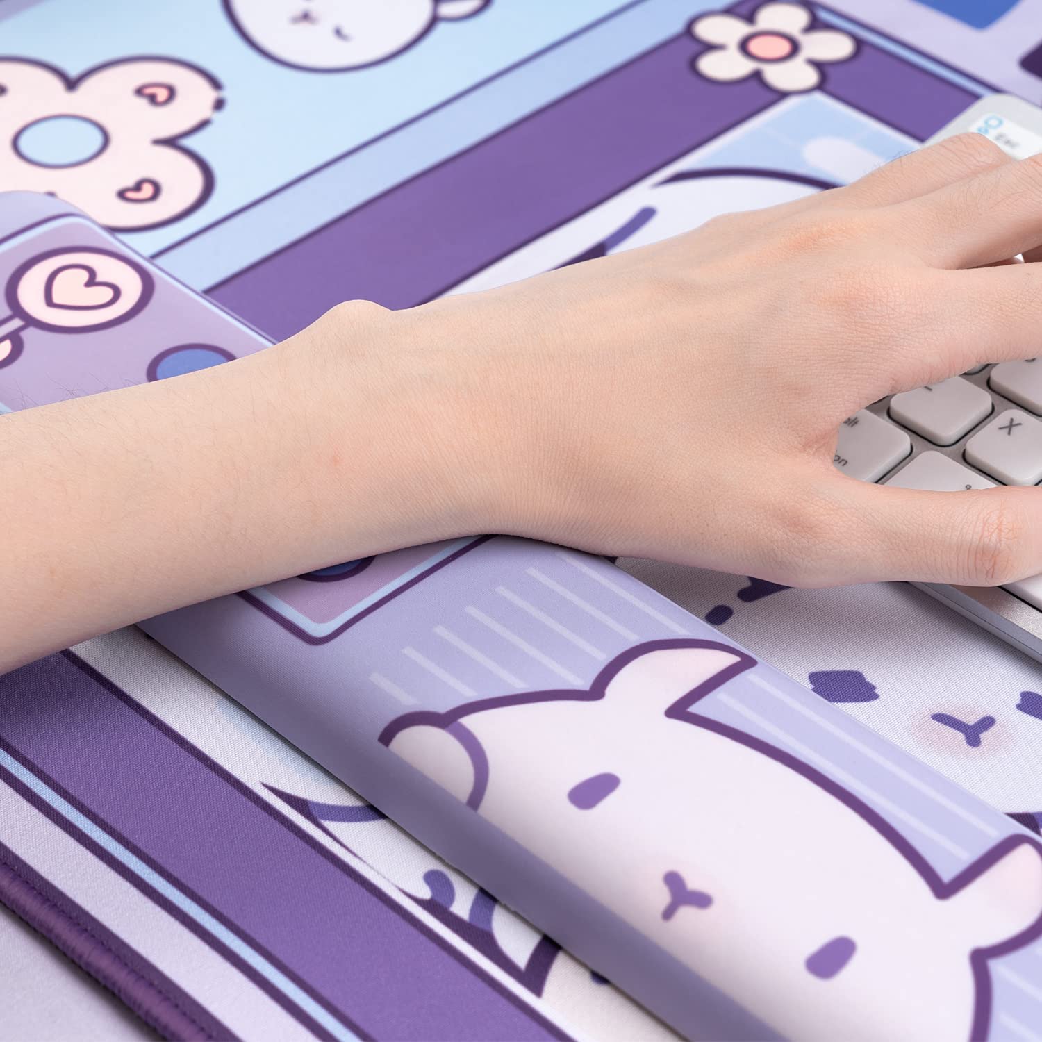 Large Kawaii Gaming Mouse Pad  - đánh giá và giá Tradescantia Purple